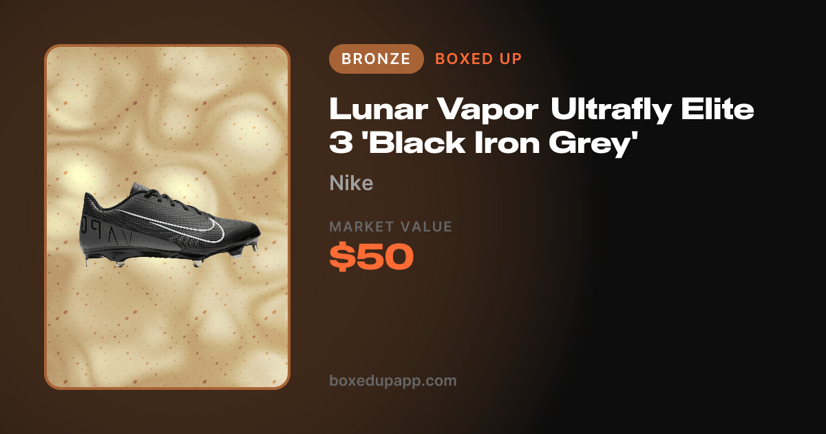 Lunar Vapor Ultrafly Elite 3 'Black Iron Grey' — Nike | Boxed Up Card